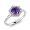 Amethyst White Gold Halo Engagement Ring Niagara