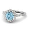 Aquamarine White Gold Halo Engagement Ring Niagara