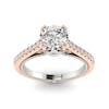 Diamond Rose Gold Two Tone Engagement Ring Alpine