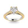 Diamond Yellow Gold Two Tone Engagement Ring Alpine
