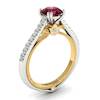Garnet Ring White Gold Two Tone Alpine