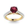 Garnet Ring White Gold Two Tone Alpine