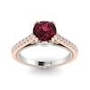Garnet Ring Rose Gold Two Tone Alpine