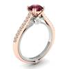 Garnet Ring Rose Gold Two Tone Alpine