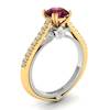 Garnet Ring Yellow Gold Two Tone Alpine