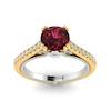 Garnet Ring Yellow Gold Two Tone Alpine