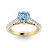 Aquamarine White Gold Two Tone Engagement Ring Alpine