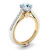 Aquamarine White Gold Two Tone Engagement Ring Alpine