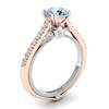 Aquamarine Rose Gold Two Tone Engagement Ring Alpine