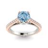 Aquamarine Rose Gold Two Tone Engagement Ring Alpine