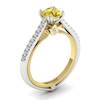 Yellow Sapphire White Gold Two Tone Engagement Ring Alpine