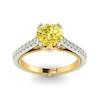 Yellow Sapphire White Gold Two Tone Engagement Ring Alpine
