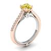 Yellow Sapphire Rose Gold Two Tone Engagement Ring Alpine