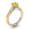 Yellow Sapphire Yellow Gold Two Tone Engagement Ring Alpine