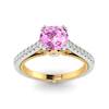 Pink Sapphire White Gold Two Tone Engagement Ring Alpine