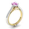Pink Sapphire White Gold Two Tone Engagement Ring Alpine