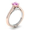 Pink Sapphire Rose Gold Two Tone Engagement Ring Alpine