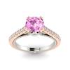 Pink Sapphire Rose Gold Two Tone Engagement Ring Alpine