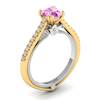 Pink Sapphire Yellow Gold Two Tone Engagement Ring Alpine