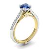 Blue Sapphire White Gold Two Tone Engagement Ring Alpine