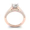 White Sapphire Rose Gold Brilliant Cut Engagement Ring Stargate