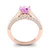 Pink Sapphire Rose Gold Brilliant Cut Engagement Ring Stargate