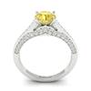 Yellow Sapphire White Gold Brilliant Cut Engagement Ring Stargate