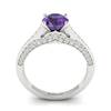 Amethyst White Gold Brilliant Cut Engagement Ring Stargate
