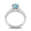 Aquamarine White Gold Brilliant Cut Engagement Ring Stargate