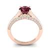 Garnet Ring Rose Gold Brilliant Cut Stargate