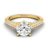 Diamond Yellow Gold Brilliant Cut Engagement Ring Stargate