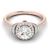 Diamond Rose Gold Two Tone Engagement Ring Helen