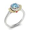 Aquamarine White Gold Two Tone Engagement Ring Helen