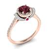 Garnet Ring Rose Gold Two Tone Helen