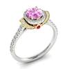 Pink Sapphire White Gold Two Tone Engagement Ring Helen
