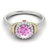 Pink Sapphire White Gold Two Tone Engagement Ring Helen
