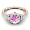 Pink Sapphire Rose Gold Two Tone Engagement Ring Helen