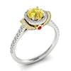 Yellow Sapphire White Gold Two Tone Engagement Ring Helen