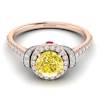 Yellow Sapphire Rose Gold Two Tone Engagement Ring Helen