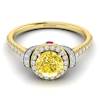 Yellow Sapphire Yellow Gold Two Tone Engagement Ring Helen
