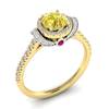 Yellow Sapphire Yellow Gold Two Tone Engagement Ring Helen