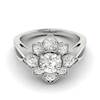 Diamond White Gold Cluster Engagement Ring Madonna