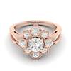 Diamond Rose Gold Cluster Engagement Ring Madonna