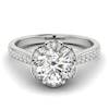 Diamond White Gold Brilliant Cut Engagement Ring Rosebud