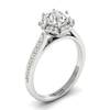 Diamond White Gold Brilliant Cut Engagement Ring Rosebud