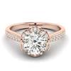 Diamond Rose Gold Brilliant Cut Engagement Ring Rosebud
