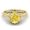 Yellow Sapphire Yellow Gold Brilliant Cut Engagement Ring Rosebud