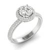 Diamond White Gold Halo Engagement Ring Whirlpool