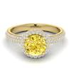 Yellow Sapphire Yellow Gold Halo Engagement Ring Whirlpool
