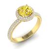 Yellow Sapphire Yellow Gold Halo Engagement Ring Whirlpool